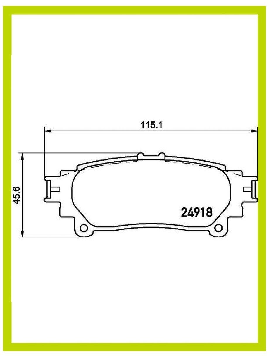 Колодки тормозные для автомобилей Lexus RX (09-) дисковые задние TRIALLI - фото №3