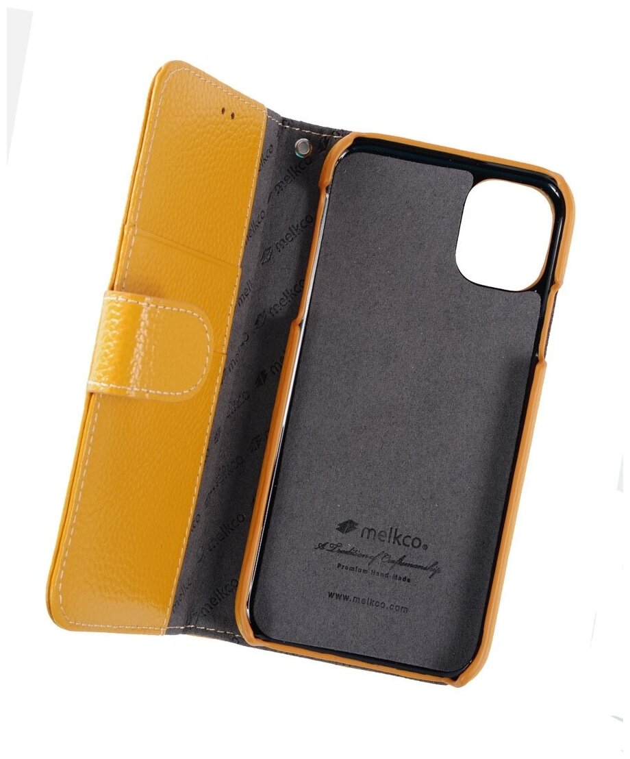 Кожаный чехол книжка Melkco для Apple iPhone 11 - Wallet Book Type, желтый