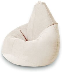 MyPuff кресло-мешок Груша, размер ХXХХL-Комфорт, мебельный велюр, латте