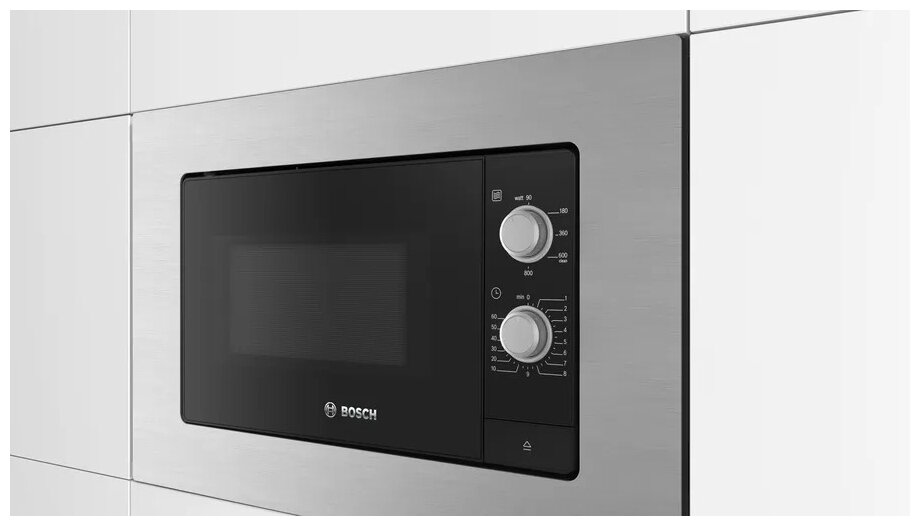 Микроволновая печь Bosch BFL620MS3 20л. 800Вт нержавеющая сталь/черный (встраиваемая) - фотография № 2