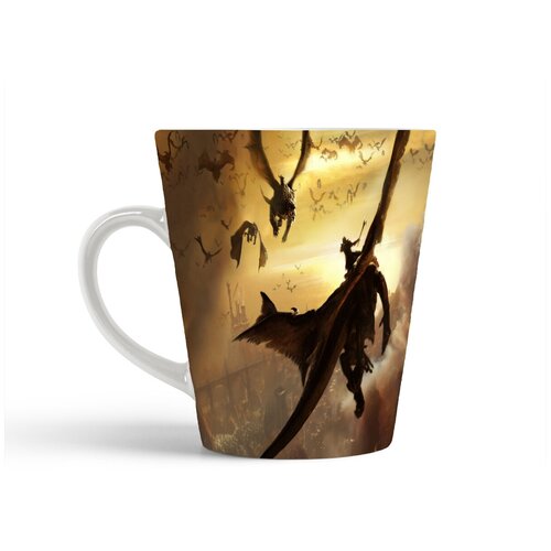 фото Кружка-латте coolpodarok lair верхом на драконах