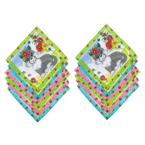 фото Набор детских носовых платков melagrana, 20х20 см- 12шт, ситец