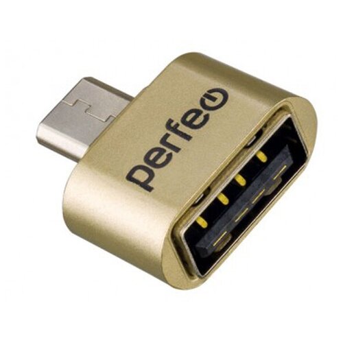 Аксессуар Perfeo PF-VI-O011 USB - MicroUSB OTG Gold PF_B4999