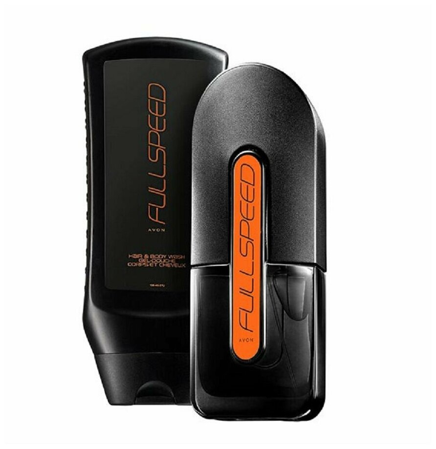 Мужской подарочный набор AVON гель для душа 250 мл + туалетная вода 75 мл Full Speed / парфюмированный эйвон / для всех типов кожи / с ароматом / увлажняющий / для чувствительной кожи