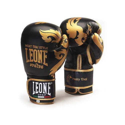 фото Боксерские перчатки leone muay thai gn031 чёрные (16 унций) leone 1947