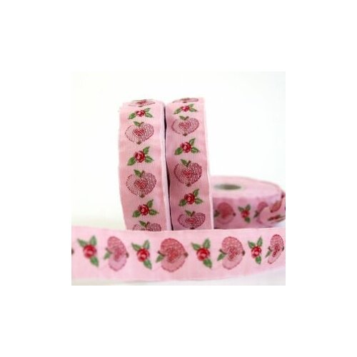 * Тесьма декоративная Яблоко-сердце, ширина 20мм, Acufactum Ute Menze, 35069-03 тесьма декоративная пирожные цвет розовый белый красный 1 м х 20 мм 35108 03