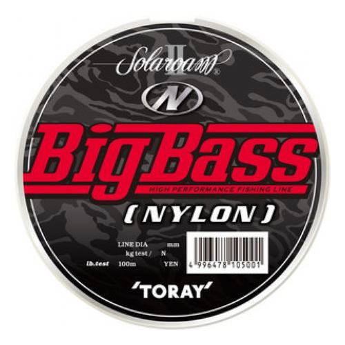 леска нейлоновая toray big bass n 100m 12lb Toray, Монолеска Big Bass N 100м, 14Lb