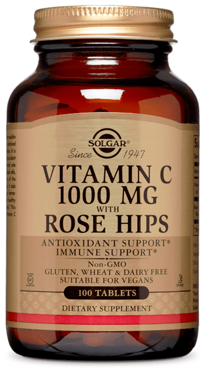 Таблетки SOLGAR Vitamin C with Rose Hips 1000 мг, 315 г, 100 шт.