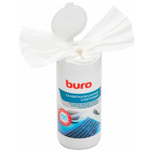 Салфетки влажные Buro BU-AN32, антибактериальные, 100шт салфетки влажные buro 100шт bu all screen
