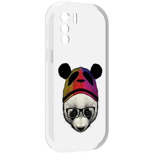 Чехол MyPads Панда в шапке для UleFone Note 13P задняя-панель-накладка-бампер