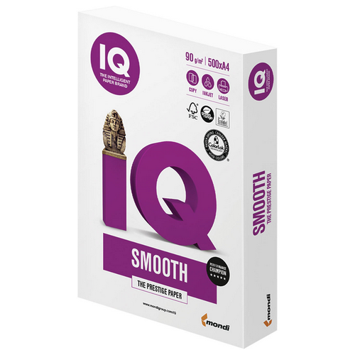 Бумага для офисной техники IQ Selection, А4, 90 г/м2, 167% CIE, 500 листов бумага iq smooth а4 90 г м2 500 л класс а австрия белизна 170% cie