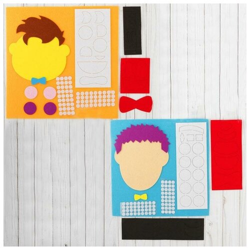 фото Sima land развивающий коврик - создай лицо мужское, микс сима-ленд