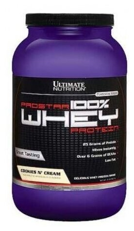 Сывороточный протеин Ultimate Nutrition, Prostar 100% Whey Protein (Простар Вей Протеин), 454 г, Ваниль