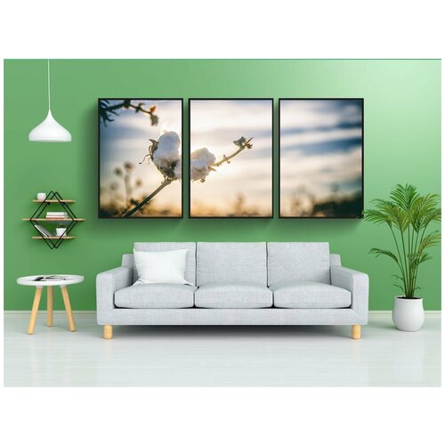 фото Набор модулных постеров для интерьера "хлопок, юг, алабама" 60x90 см. в тубусе, без рамки lotsprints