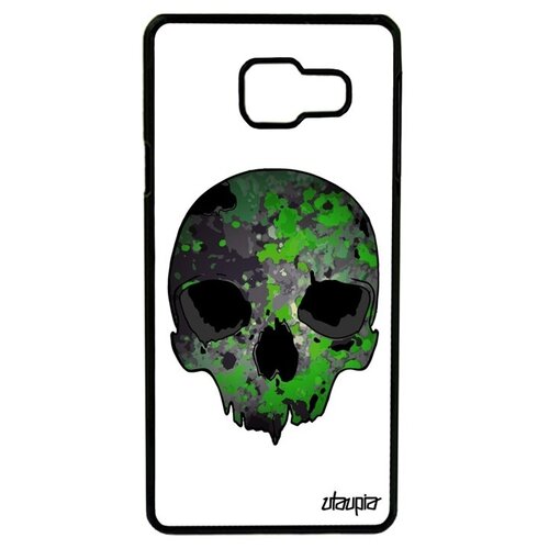 фото Дизайнерский чехол на смартфон // samsung galaxy a3 2016 // "череп" хэллоуин мертвец, utaupia, белый
