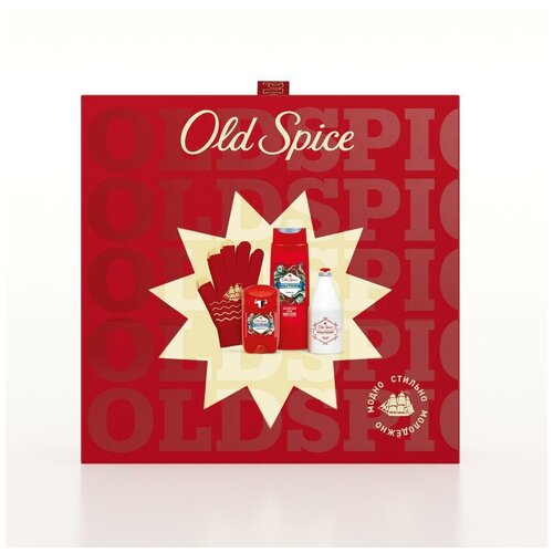 фото Подарочный набор для мужчин "old spice wolfthorn": мужской дезодорант стик, 50мл + гель для душа, 250 мл + лосьон после бритья, 100 мл + сенсорные перчатки