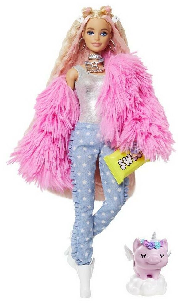 Кукла Barbie Экстра в розовой куртке - фото №20