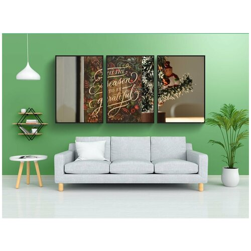 фото Набор модулных постеров для интерьера "рождество, каникулы, открытка" 60x90 см. в тубусе, без рамки lotsprints