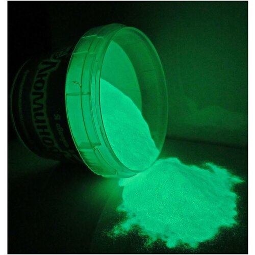 Люминофор (Фотолюминесцентный пигмент), Зелёное свечение 100 гр.
