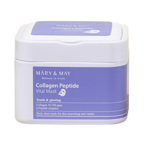 Подарочный набор тканевых масок c пептидами | Mary&May Collagen Peptide Vital Mask 30ea