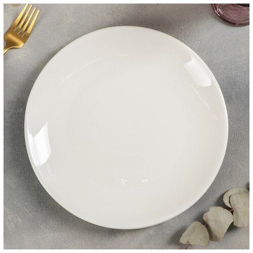 Тарелка обеденная White Label, d=25 см, цвет белый