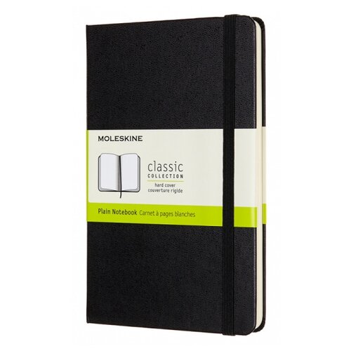 Блокнот без разметки Moleskine Medium Plain, чёрный