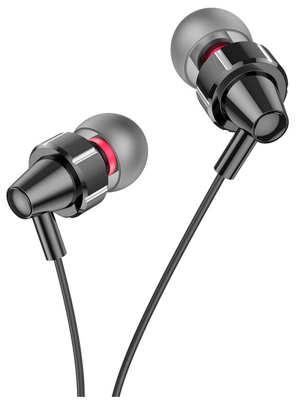 Наушники M90, Type-C, Delight wire-controlled earphones with microphone, HOCO, вакуумные, черные