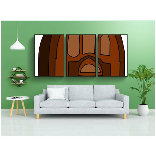 фото Набор модулных постеров для интерьера "радио, старый, винтаж" 60x90 см. в тубусе, без рамки lotsprints