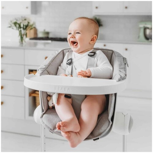 фото Beaba современный стульчик для кормления up&down high chair без подушки