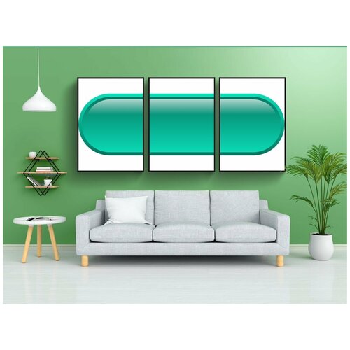 фото Набор модулных постеров для интерьера "кнопка, таблетка, форма" 60x90 см. в тубусе, без рамки lotsprints