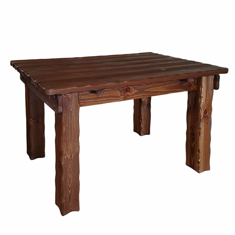 Стол "Добрыня" из массива сосны 120х80см, рианна, цвет - старый орех