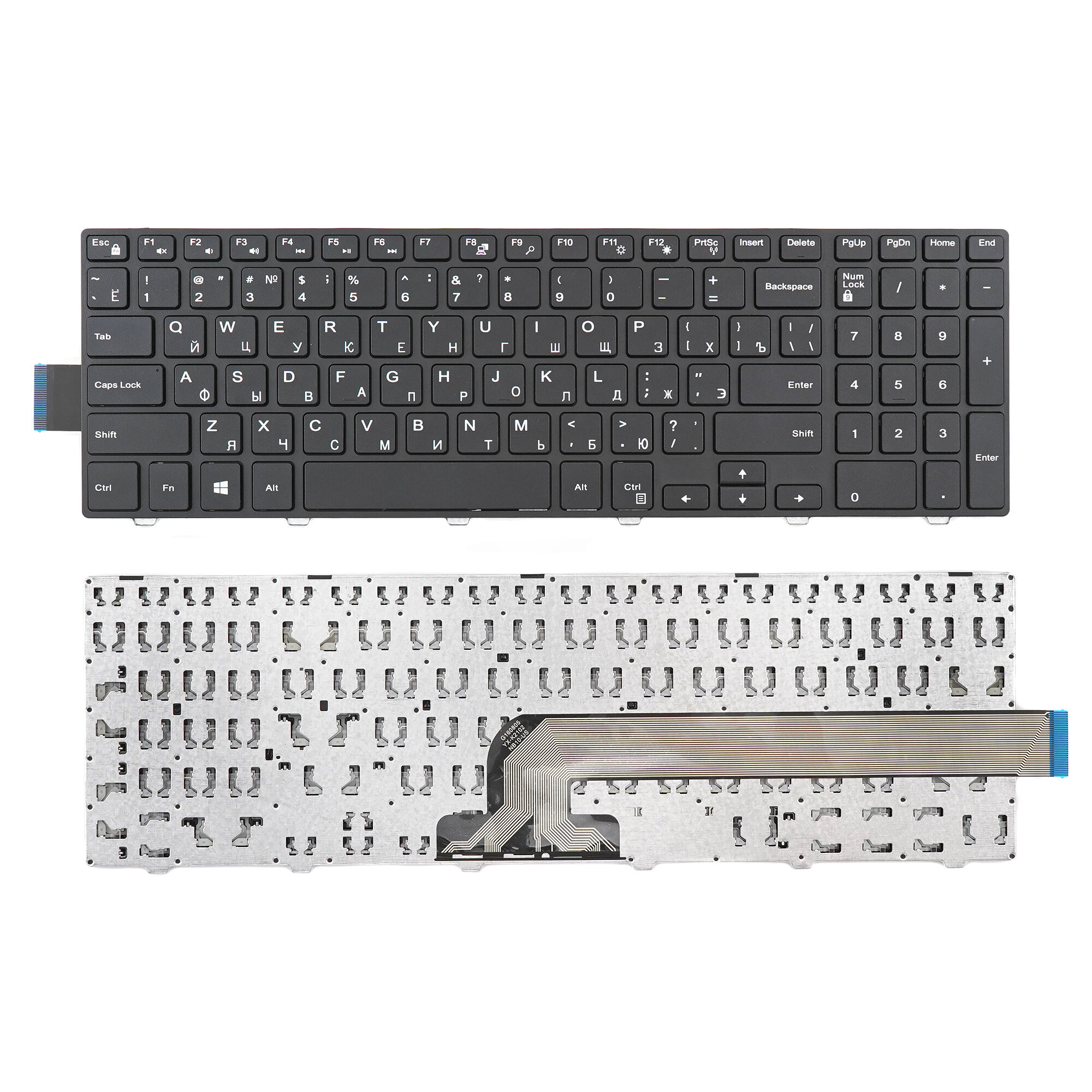 Клавиатура для ноутбука Dell Inspiron 15-5000 17-5000 черная (Тип 1)