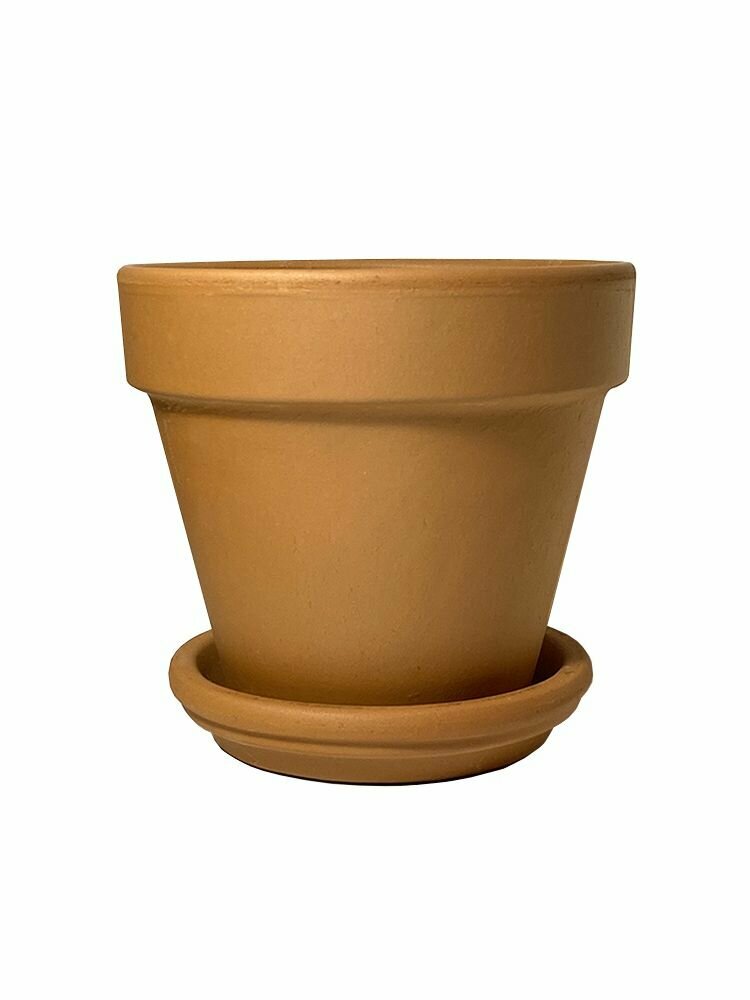 фото Горшок с поддоном Deroma VASO, коричневый, Италия, диаметр 13 см, высота 11 см