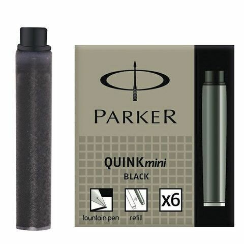 Картридж Quink Z17 MINI черный, 6 шт (S0767220) PARKER - фото №2