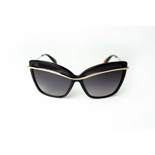фото Солнцезащитные очки baldinini, бабочка, оправа: металл, градиентные, с защитой от уф, для женщин, черный