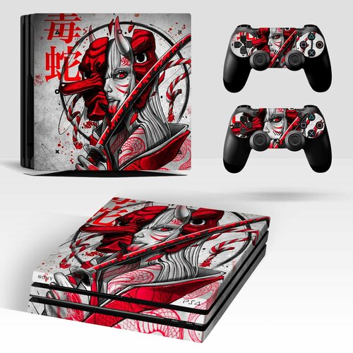 Наклейка Japan Art защитная на игровую консоль Sony PlayStation 4 Pro