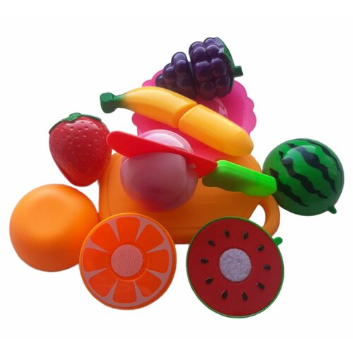 Игровой набор Режем овощи и фрукты на липучках 9 предметов