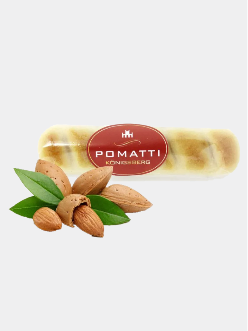 Марципановый батончик POMATTI, содержание миндаля 44%, 35гр