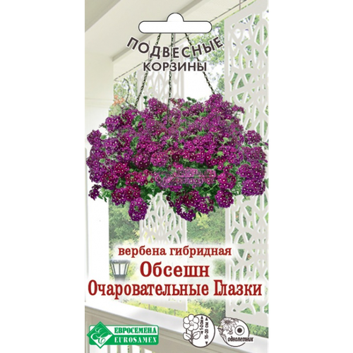 Семена Вербены гибридной Обсешн Очаровательные глазки (Verbena hybrida Obsession burgundy with eye) (5 семян)