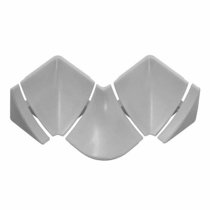 фото Набор комплектующих к плинтусу для столешницы "Идеал" Металлик серебристый Глянцевый