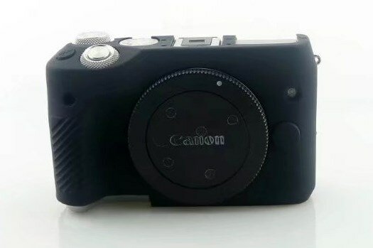 Силиконовый противоударный чехол MyPads для фотоаппарата Canon EOS M3 черный