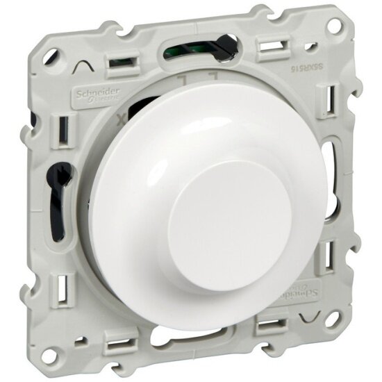 фото Светорегулятор (диммер) SYSTEME ELECTRIC (SCHNEIDER ELECTRIC) SCHNEIDER ELECTRIC ODACE поворотно-нажимной, универсальный, 20-420 ВА, Белый, S52R515