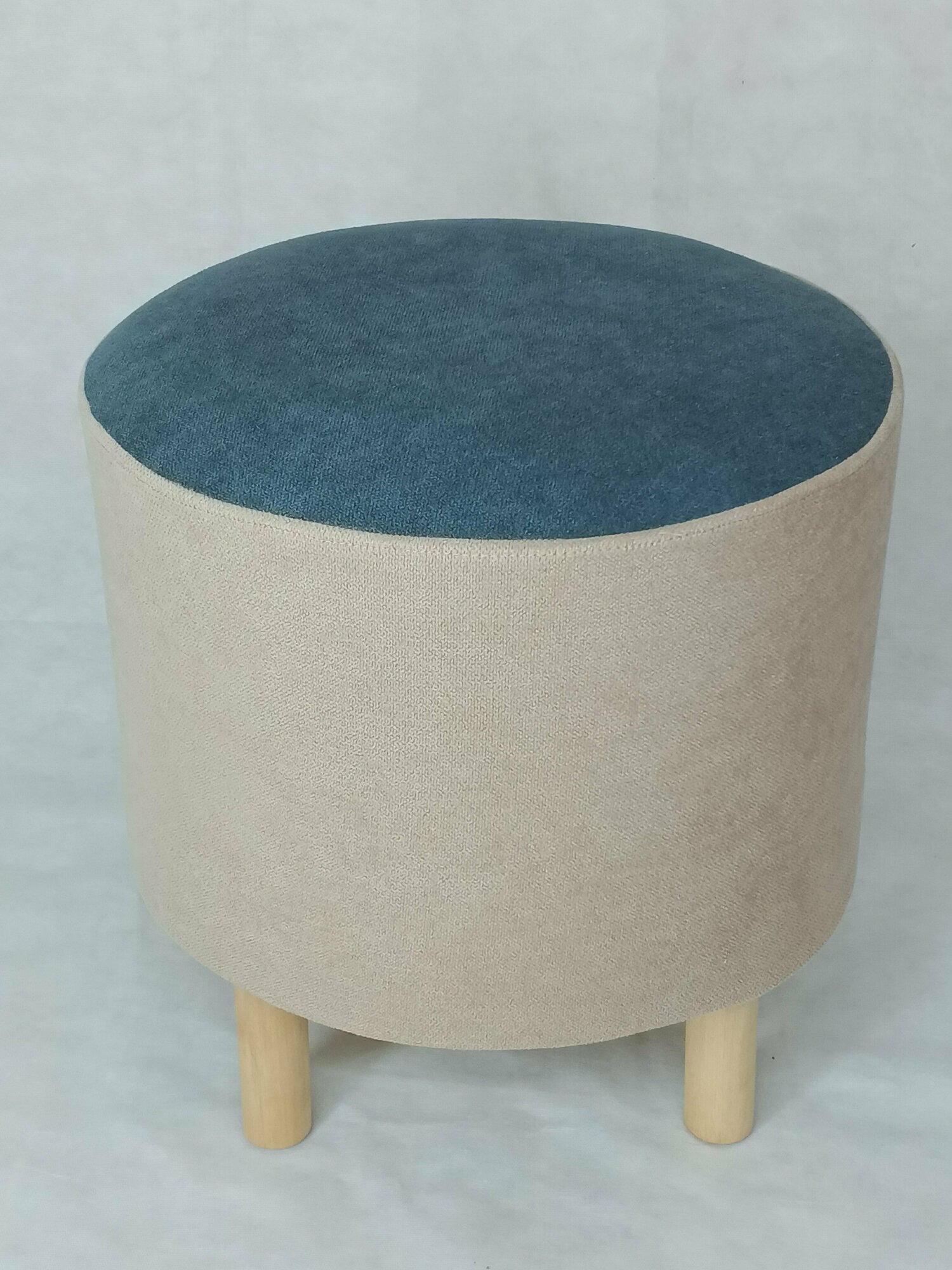 фото Чехол съёмный на Пуфик Круглый 39см, микробукле терракотовый (кирпич).