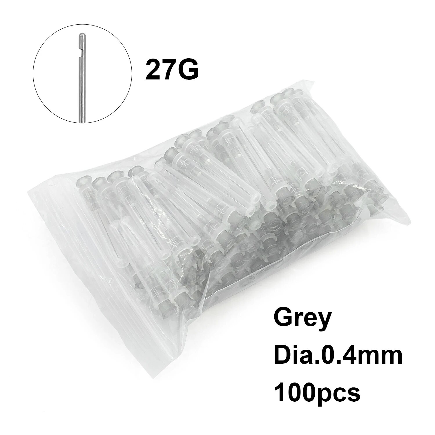 Иглы для ирригации Well CK 25Г/27Г/30Г 100 шт, 27ga 0.4mm