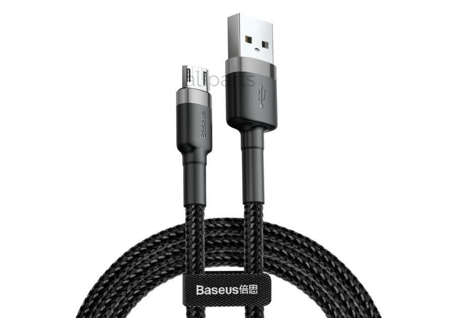 BASEUS CAMKLFBG1 кабель USB! micro 1м 2.4A серо-черный\