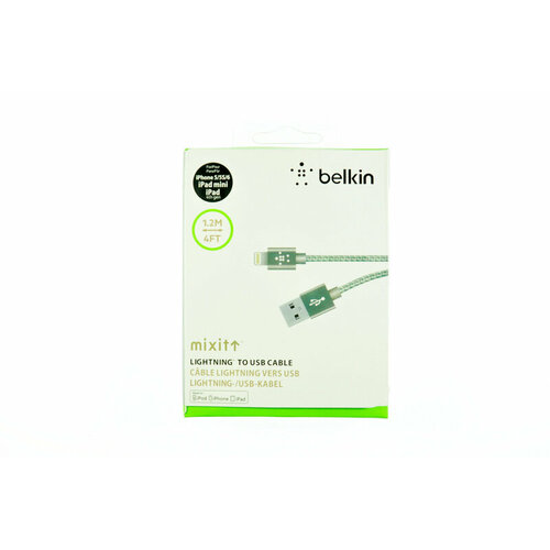 Кабель USB для iPhone Lightning Belkin 12m Nylon in box 250₽
