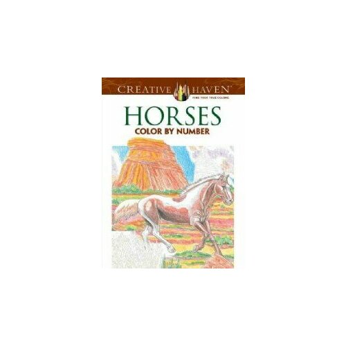 Creative Haven Horses Color by Number Coloring Book