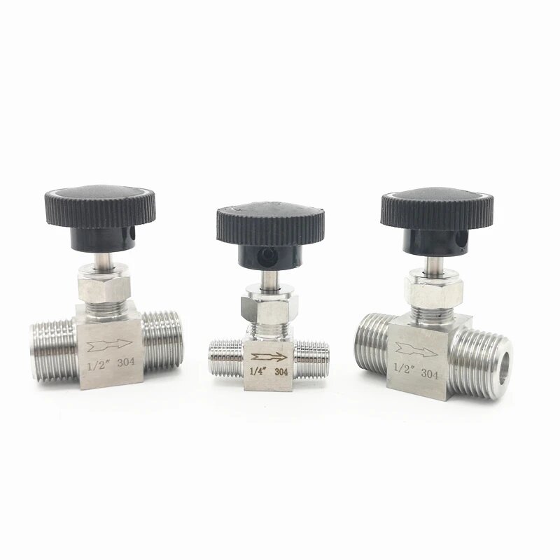 Игольчатый клапан из нержавеющей стали 1/8", 1/4", 3/8", 1/2" BSP, 1/4"