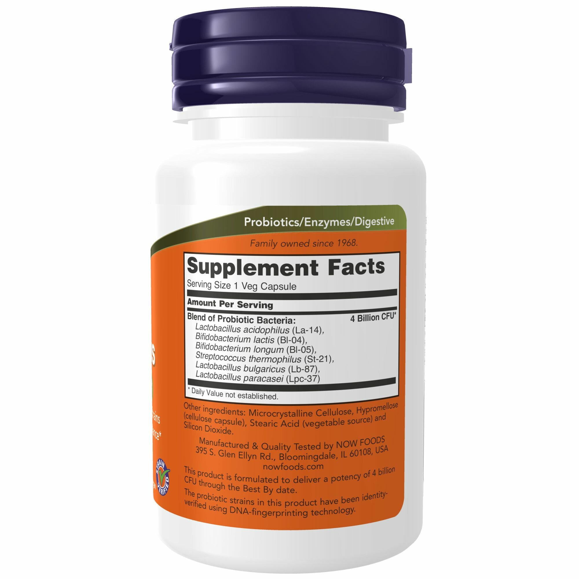 Изображение NOW 4x6 Acidophilus, 60 капс, Пробиотик Ацидофильные бактерии, 60 капсул