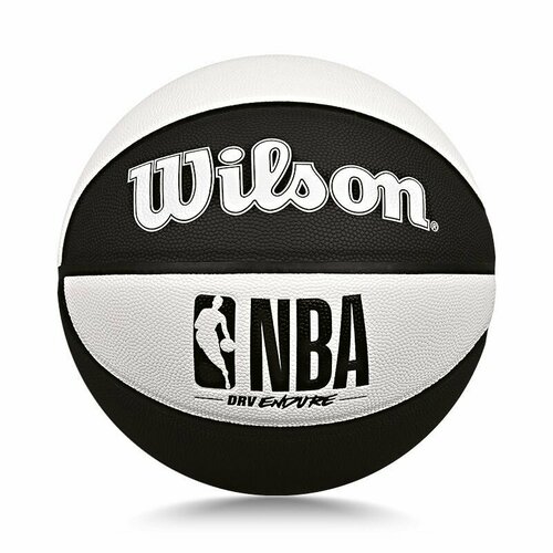 Мяч баскетбольный Wilson NBA DRV ENDDURE, WTB9002IB07CN, Чёрно-белый, размер 7